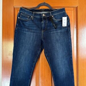 Banana Republic Mid rise skinny jeans with rough edge hem